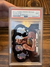 2017-18 Crown Royale Kevin Love  #141  Crystal Black 1/1 💎 True 1/1 Rare! Psa 9