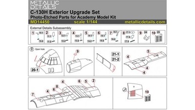 1/144 Metallic Details MDR14450 C-130H Hercules. Exterior (Academy)