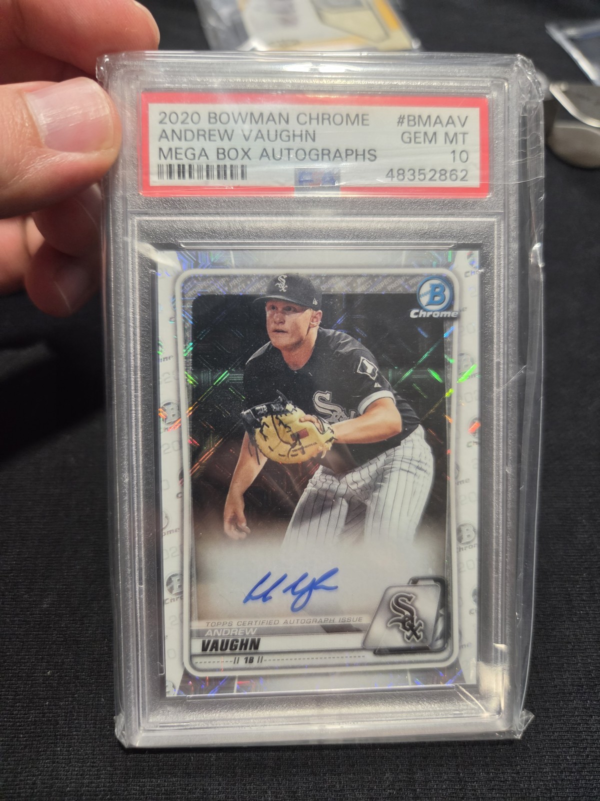 2020 Bowman Chrome Mega Box Auto Andrew Vaughn #BMA-AV PSA 10 RC Rookie