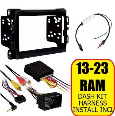 DOUBLE DIN CAR RADIO INSTALLATION DASH KIT / CAN BUS INTERFACE 2013-23 RAM TRUCK