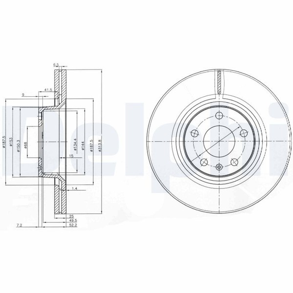 2X Delphi Bremsscheibe BG3942 FüR 4B5 C5 4F5 4F2 Audi C6 A6 Avant 4B6 4B2 4B4-image