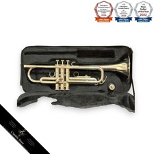 Silver Trumpet Body with Accessories including Cleaning Supplies Music Case