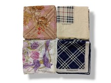 Set Of 4 pcs Burberry Square Scarf 100 Silk