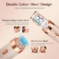 Rechargeable Cordless Portable Silent Waterproof Dual-Head Electric Epilator Set