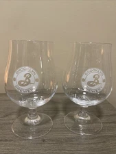 BROOKLYN BREWERY NEW PAIR OF STEMMED TULIP BEER GLASSES
