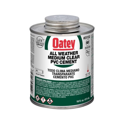 #ad Oatey All Weather Clear Cement For PVC 16 oz $23.98