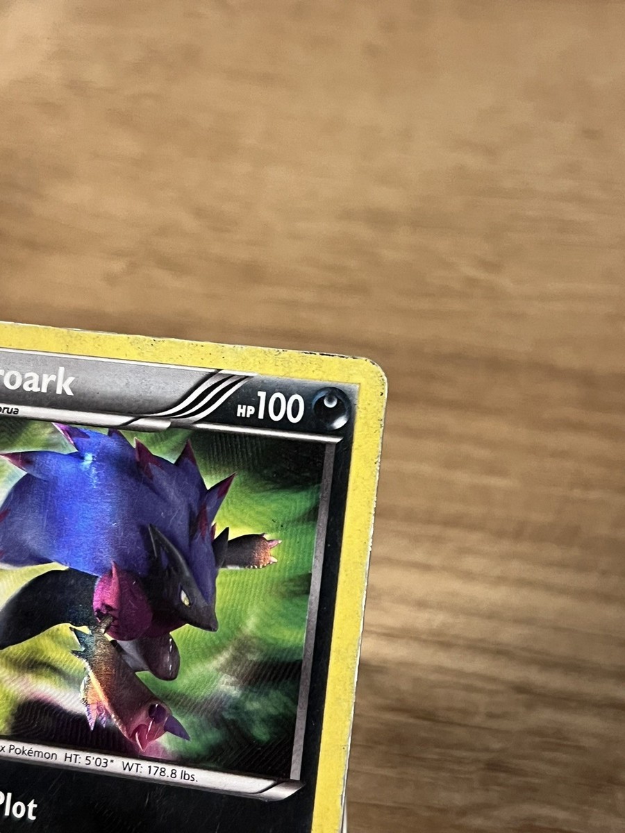 pokemon shiny zoroark card 2012 Pokemon Zoroark 102/99 Next Destinies Secret Rare Shiny Holo Damage