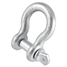 1-1/8 Inch D Ring Shackle, 9.5 Ton / 20,944 Lbs Capacity D-Ring Bow Shackle