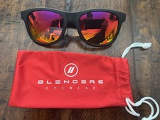 BLENDERS Firestorm Sunglasses Polarized Red Lenses Black Matte Frame Cat 3 NEW