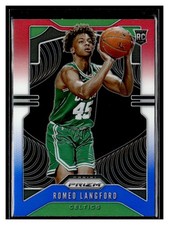 2019-20 Panini Prizm #260 Romeo Langford Prizms Red White and Blue Celtics