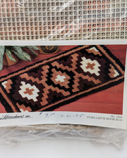 Vintage Herrschners Yuma Latch Hook Rug Kit 1505 Partially Started READ
