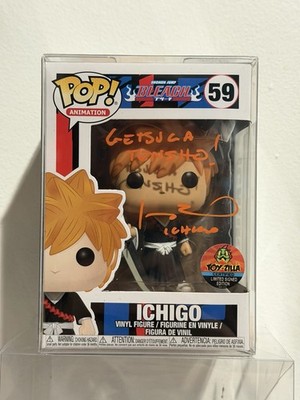 Funko Pop! Ichigo Bleach #59 Toy-Zilla Autographed By Johnny Yong Bosch