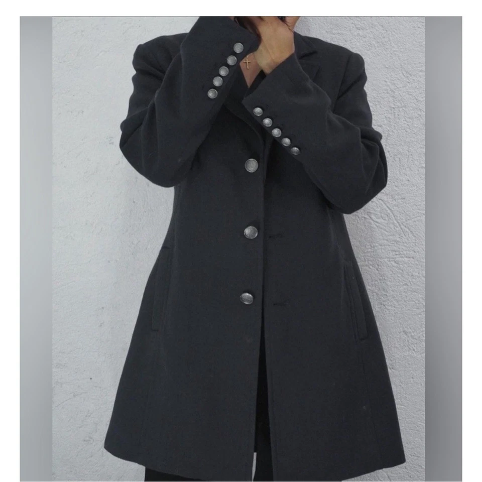 Cabi Style 384 Charcoal Gray Military Peacoat Blazer Jacket Women's Size 8 - Image 4 of 4