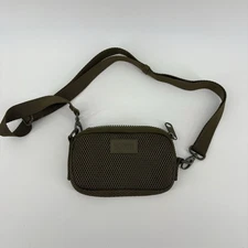Dagne Dover Olive Mesh Crossbody Bag Air-Mesh Strap Adjustable-NWOT