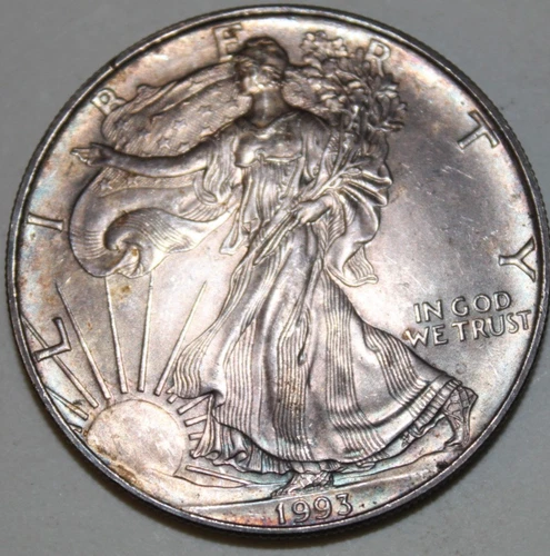 1993 American Silver Eagle $1 Coin 1 oz .999 Fine Silver Walking Liberty Bullion