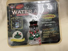 Christmas Tree Water Alert Snowman Ornament New L2