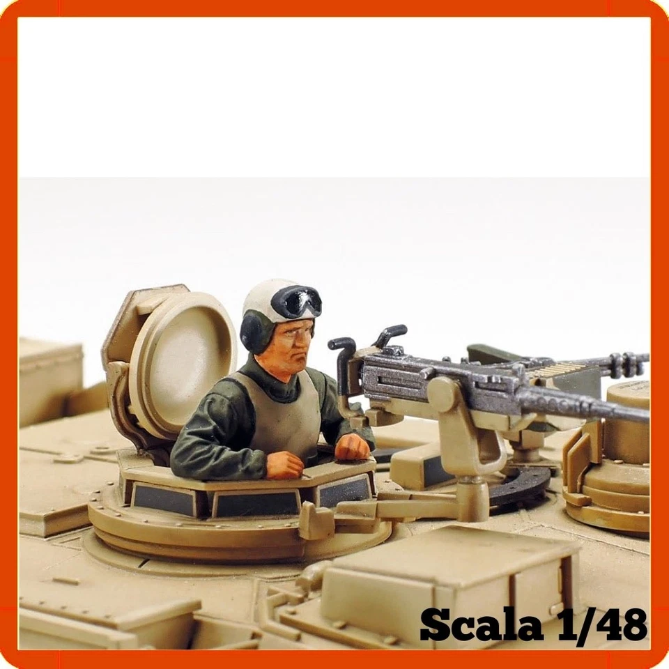 Modellino carro armato Tamiya M1A2 ABRAMS scala 1:48 modellismo militare statico - Immagine 3 di 4