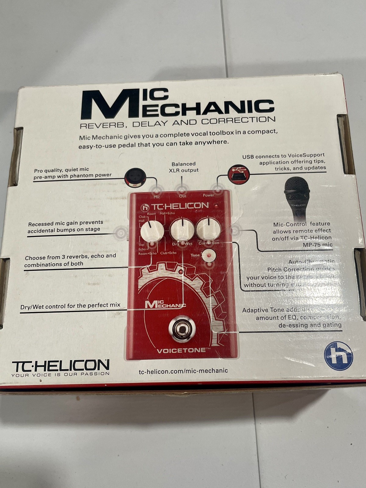 TC-Helicon Mic Mechanic Vocal Effects Pedal