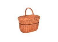 Natural Weiden-Picknickkorb Mit Deckel 40 X 40 X 28 Cm Einkaufskorb Pilzkorb