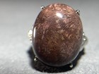 Natural Silicified Coral Fossil Flower Agate Ring/ Adjustable — photo 4