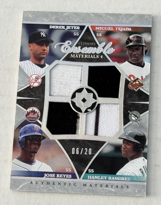 2006 UD Ultimate Collection Quad Jersey SP /20 Derek Jeter Jose Reyes Ramirez  
