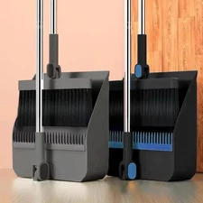 3-in-1 Broom and Dustpan Set with Long Handle and Comb, Ideal for Home