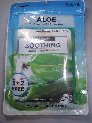 K-Beauty Aloe Facial Sheet Masks 