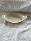 VTG Au Gratin Handled Baking Dishes Oven Proof Japan Bakeware White EUC.  d3
