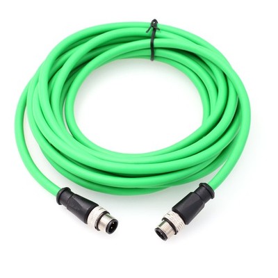 5M HangTon Ethernet Vision Camera M12 4 Pin D Code Cable Industrial PLC