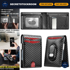 Slim Minimalist Men's Wallet for Samsung Galaxy SmartTag2 - RFID Blocking, Styli