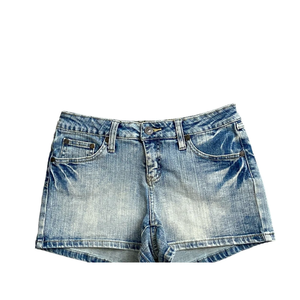 Pantalones cortos de mezclilla azul vintage Y2K talla 3 NO LIMITS para mujer mezcla de algodón Foto 3 de 4