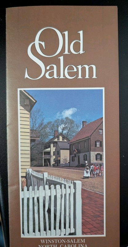 Vintage Old Salem North Carolina Brochure