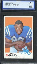 1969 TOPPS #207 JOHN MACKEY ISA 9 COLTS HOF *ADT5043 