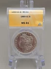 1880-CC Morgan Silver Dollar $1 - ANACS MS61