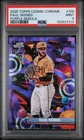 2025 Topps Cosmic Chrome - Paul Skenes #100 Purple Nebula Refractor /150 - PSA 9