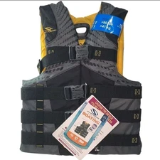Life Jacket Stearns Adult S/M Adjustable Straps Closed Sides Nylon Shell Buckles
