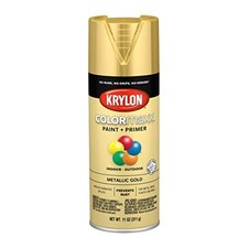 12 oz Krylon K05588007 COLORmaxx Gold Paint & Primer Spray Paint, Metallic