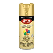 12 oz Krylon K05588007 COLORmaxx Gold Paint & Primer Spray Paint, Metallic
