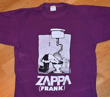  1980 FRANK ZAPPA vtg rare original concert tour tee shirt S Small 70's 80's