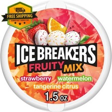 Ice Breakers Fruity Mix Assorted Fruit Sugar-Free Mints 1.5 oz Puck