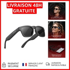 Lunettes audio Bluetooth avec son riche et commandes via Siri & Google Assistant
