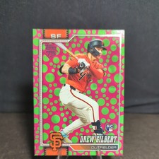 Drew Gilbert 2026 Topps (RC,SP) Rookie Pink-Green Polka Dot Easter Exclusive 155
