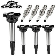 UF-596 Set of 4 Ignition Coil Pack Iridium Spark Plugs Compatible with Toyota