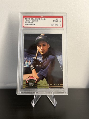 1992-93 Topps Stadium Club Jack Murphy Stadium - Derek Jeter #117 (RC) PSA 9