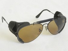 Ray Ban W1666 Sunglasses Gold Frame Side Shield Vintage Authentic Rare