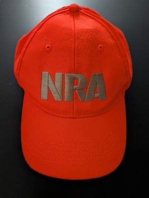 NRA Hat Safety Orange Tan Iowa Straw Poll 2011 Strapback OSFM