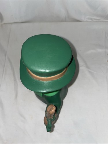 Ceramic St Patrick’s day bear 10.5 inches tall. hand painted. Vintage - Picture 8 of 11