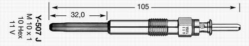 ENGINE GLOW PLUGS NGK 2691 2PCS P NEW OE REPLACEMENT - Picture 2 of 5