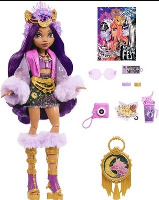 Monster High Monster Fest - Clawdeen Wolf Puppe mit Glam Outfit & Festival Thema
