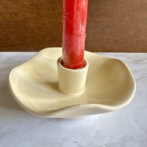 Vintage Jem of California cremeweiß Kerzenständer Keramik California Pottery - Bild 1 von 7